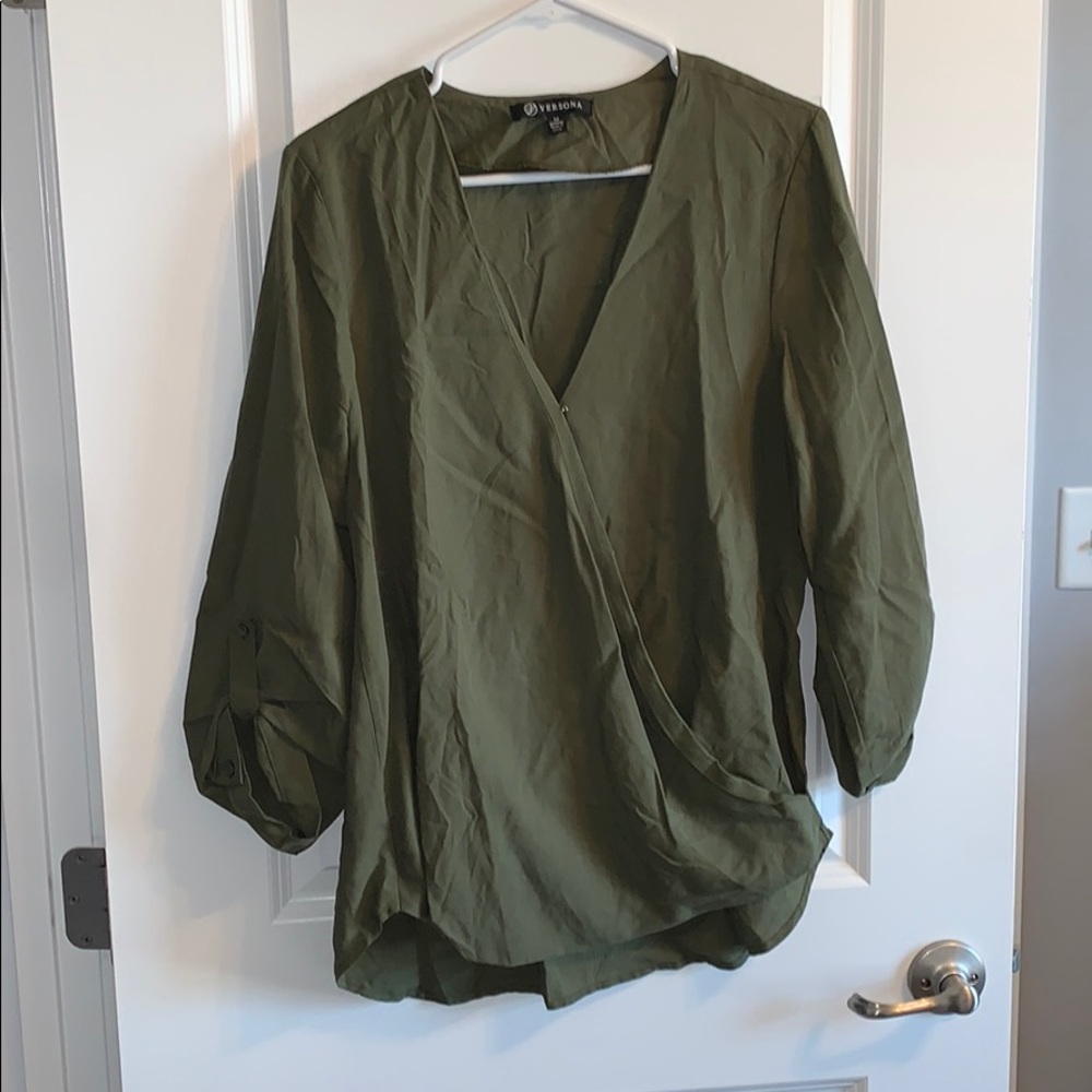 Olive green blouse